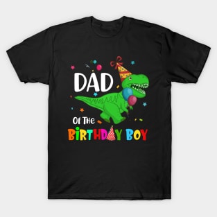 Dad Of The Birthday Boy Dinosaur Party T-Shirt